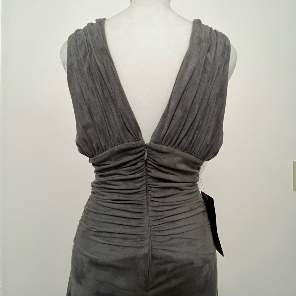 Bebe Tory Shirred Microsuede Dress - Picture 8 of 13